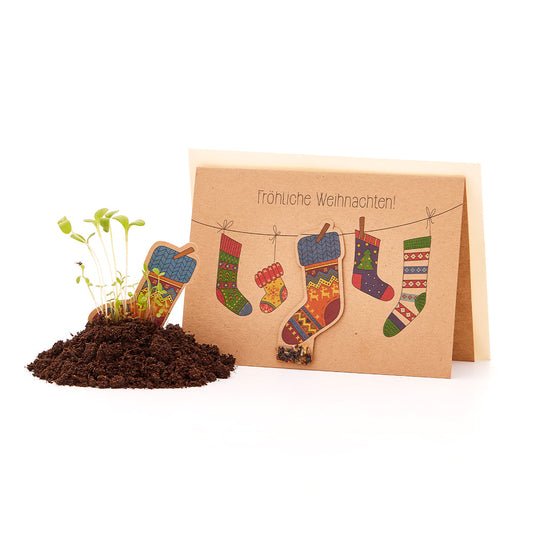 Weihnachtskarte "Socken"