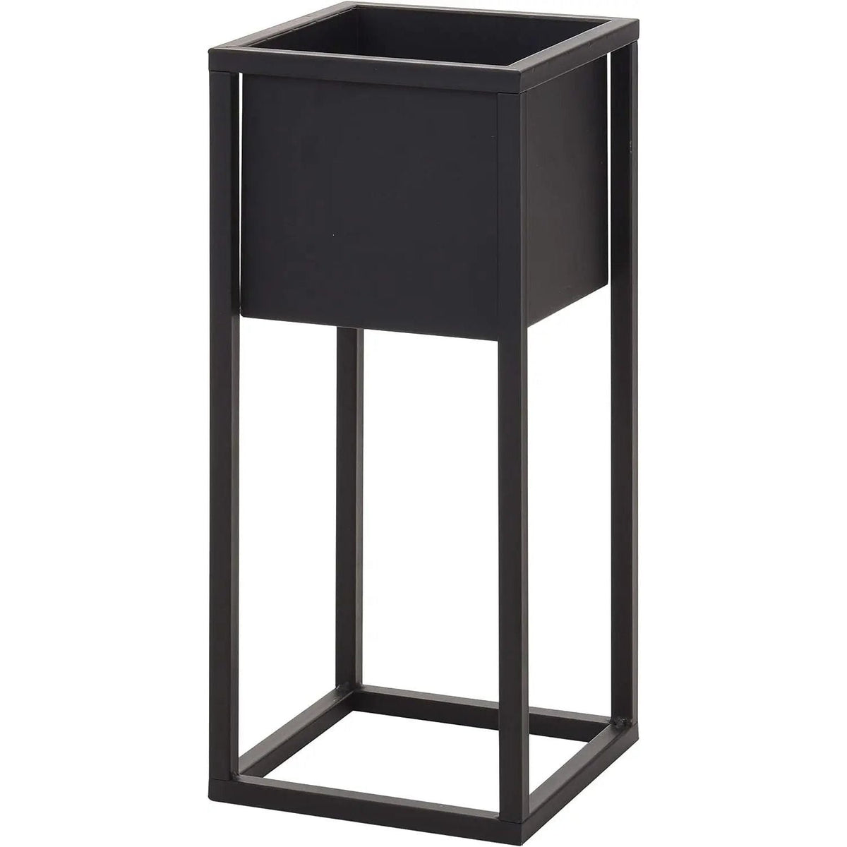 Blumentopf mit Gestell Metall schwarz Pflanzgestell Pflanztopf H 50 cm
