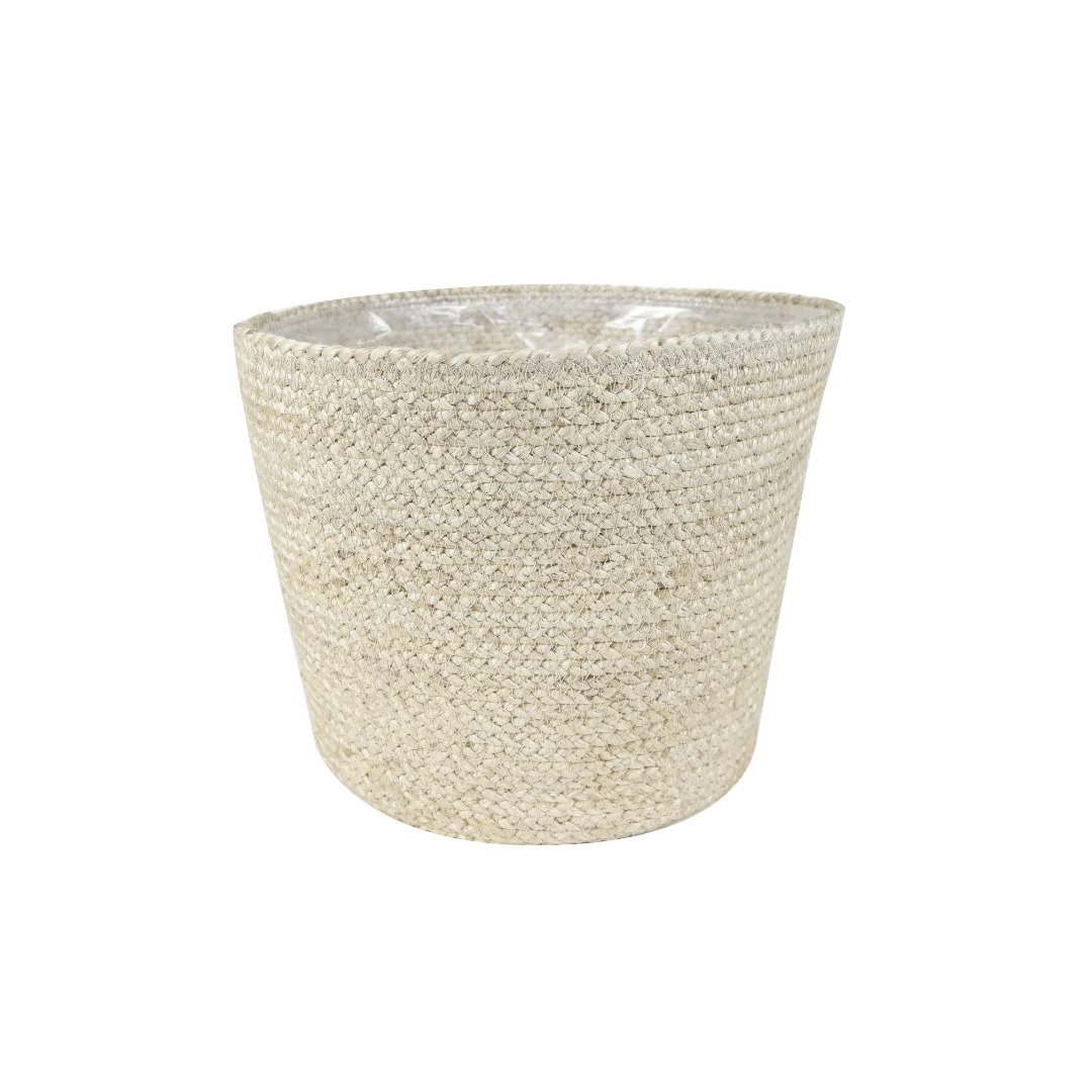 Korb Selin - Pflanzkorb & Aufbewahrungskorb - Ø22cm - Höhe 19cm - Dekorativer Korb für Pflanzen, Wohnzimmer & Badezimmer