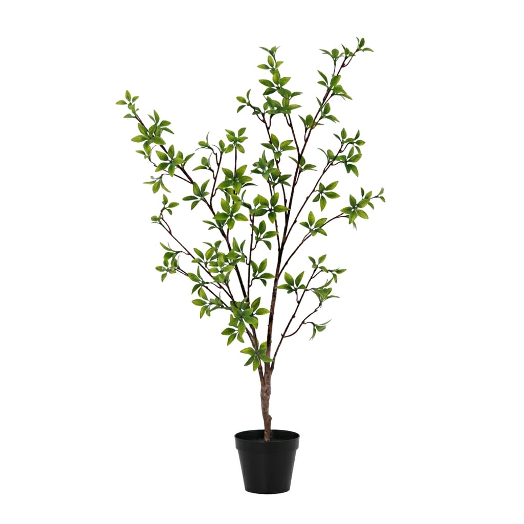 Künstlicher Myrtus 83cm im Topf – realistische Kunstpflanze mit feinen Blättern – pflegefreie Zimmerdeko für Wohnzimmer, Flur & Büro – mediterraner Look, ganzjährig grün, inkl Basistopf