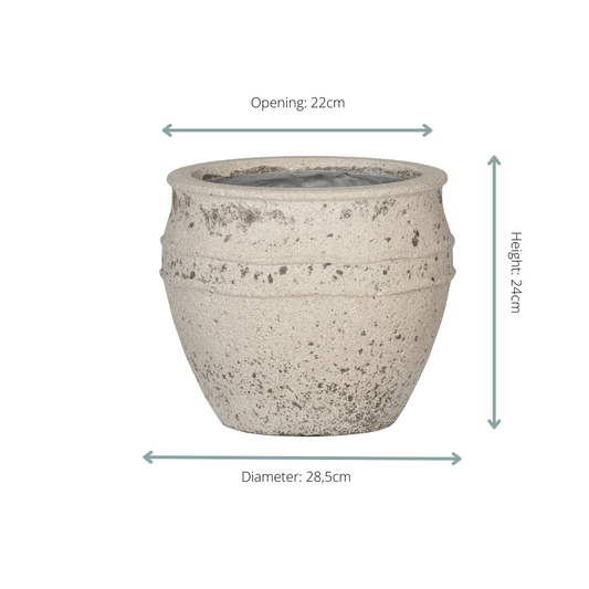 Pot Athena S Chalk White - D29 x H24