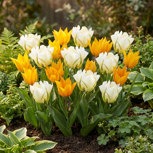 Tulpe 'Sunbath' – Gelb und Weiß – Ansicht 2