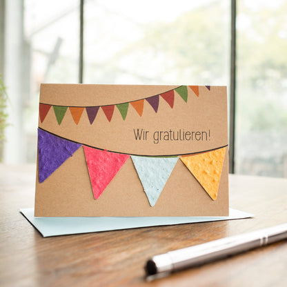 Grußkarte "Wir gratulieren" 