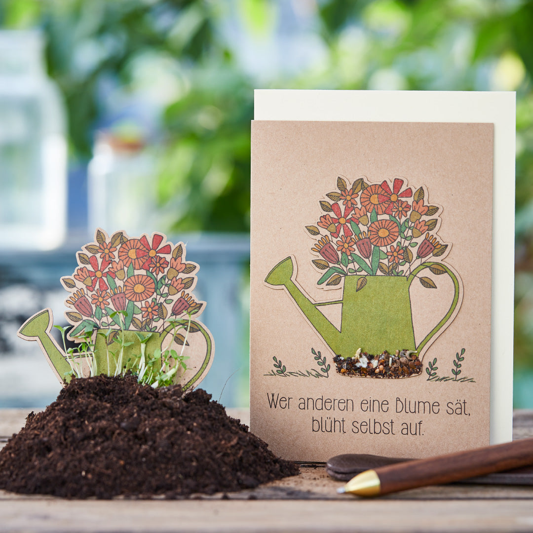 Grußkarte "Wer anderen eine Blume sät" 