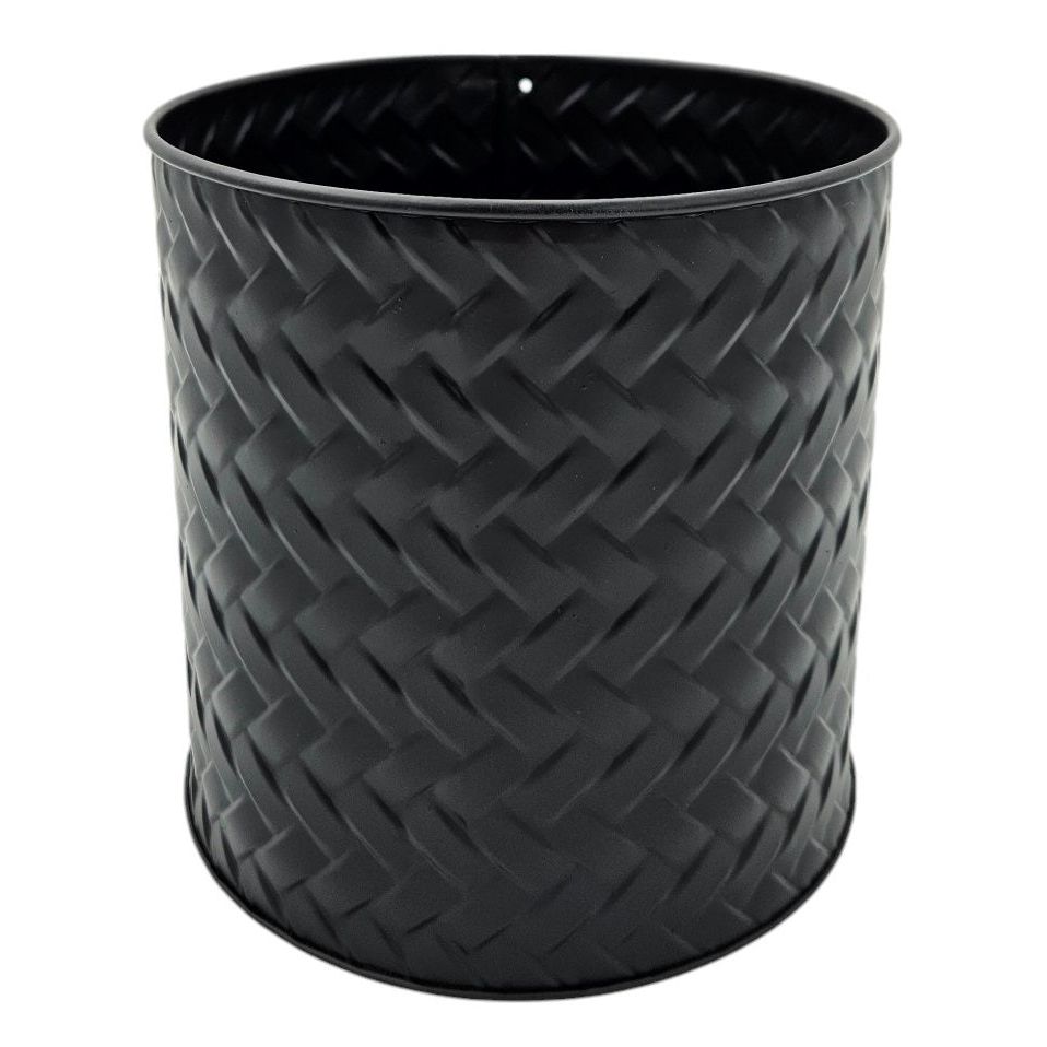 Blumentopf Übertopf Pflanzenkübel Topf Kübel 3er Set schwarz rund Metall Matt 