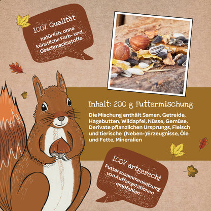 Freiluftbuffet für Eichhörnchen 