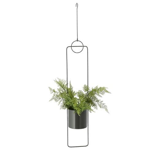 Blumenampel hängend Blumentopf Ampel Übertopf Hängetopf Pflanzentopf Metall GRAU 