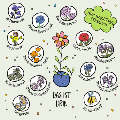 10x5 Blumenmurmeln im Tütchen – Osterdesign 