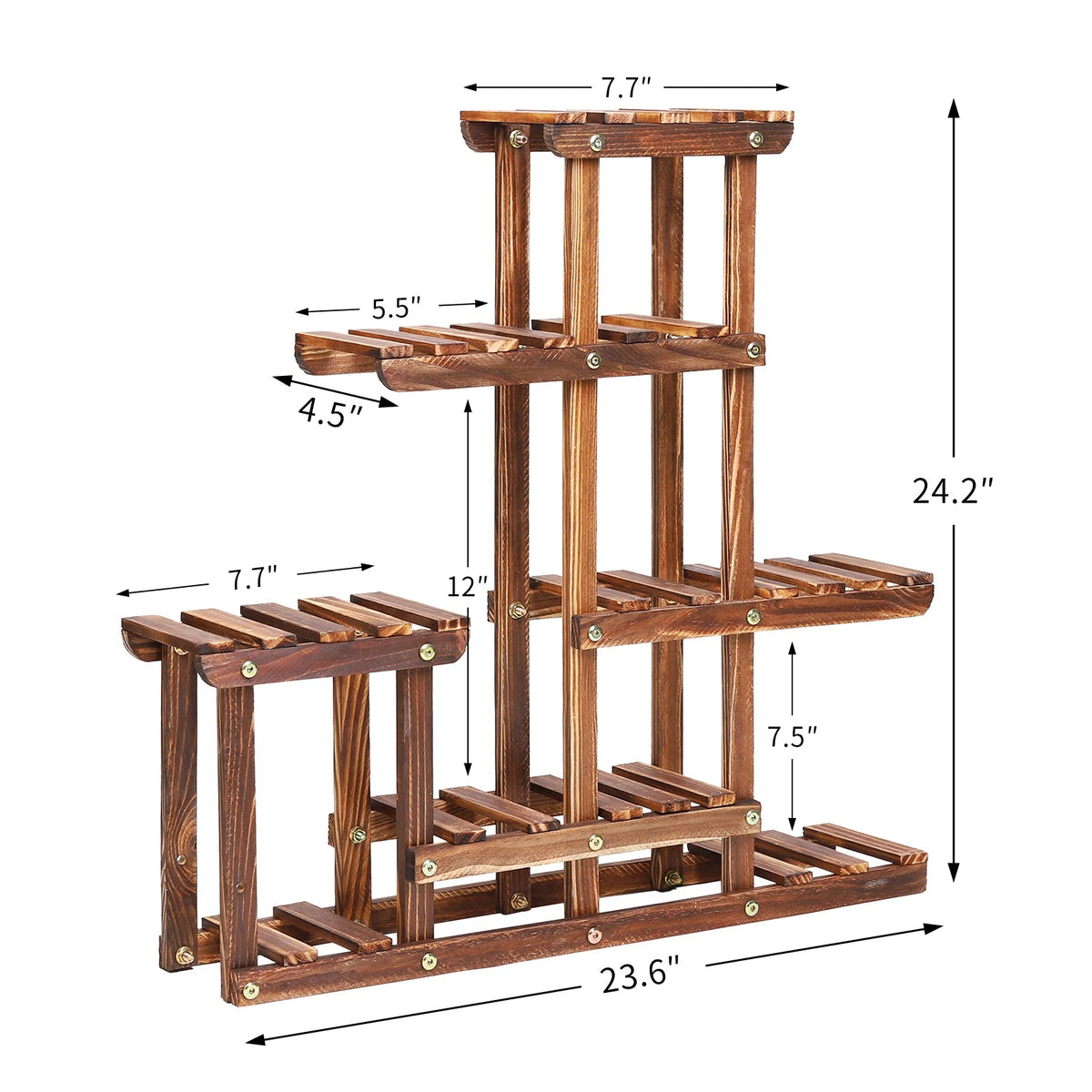 Multi-tiered Plant Stand Pots Display Rack for Balcony Indoor Outdoor 
