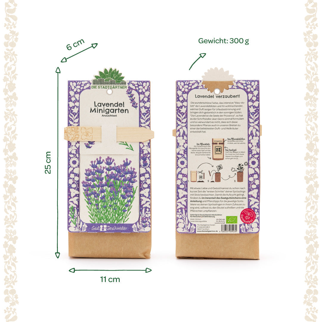 Anzuchtset – Minigarten BIO-Lavendel 
