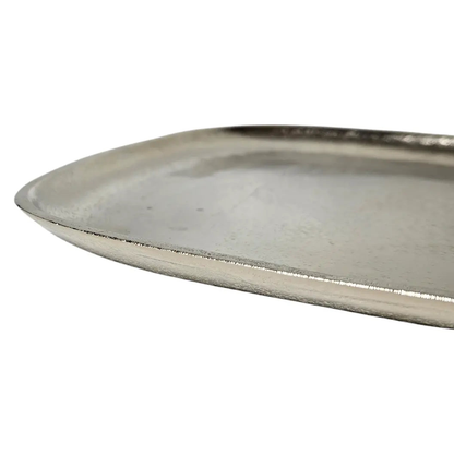 Dekoteller Metall silber Dekoschale Metallteller Deko Schale Teller 25 x 22 cm 