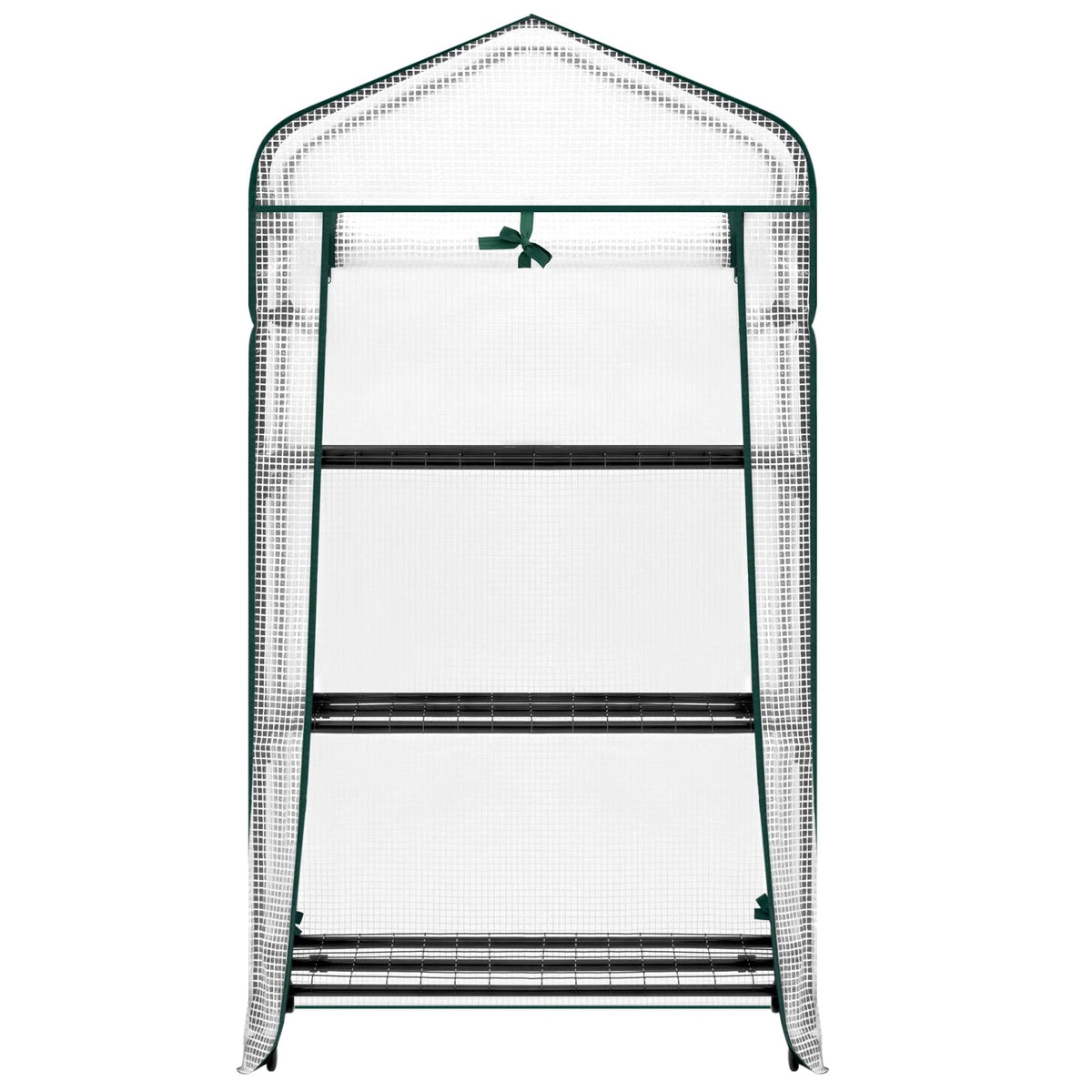 WOLTU Garden Greenhouse Plants Flowers House with Wheels Roll-Up Door 3 Shelves Winter Protection Outdoor 