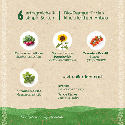 BIO-Saatgut-Set "Kinder-Garten" 