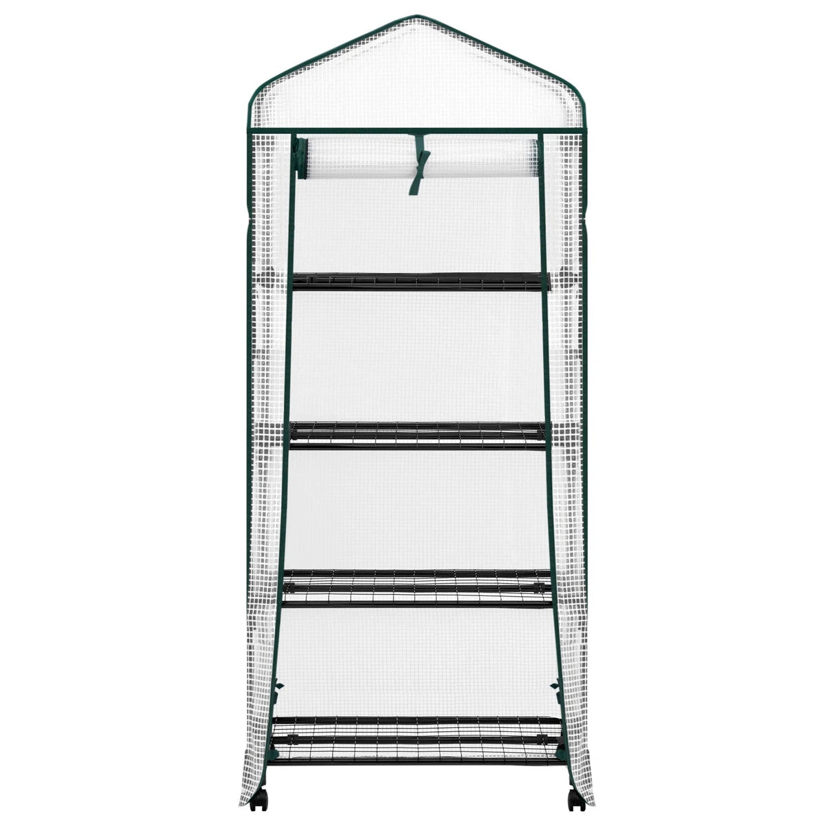 WOLTU Garden Greenhouse Plants Flowers House with Wheels Roll-Up Door 3 Shelves Winter Protection Outdoor 