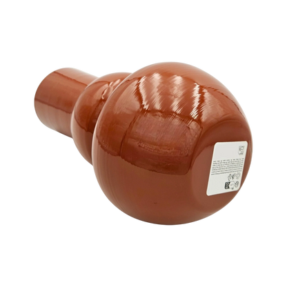 Vase Blumenvase XXL Dekovase Metallvase Beige Braun 38x25 Retro Blumengefäß 