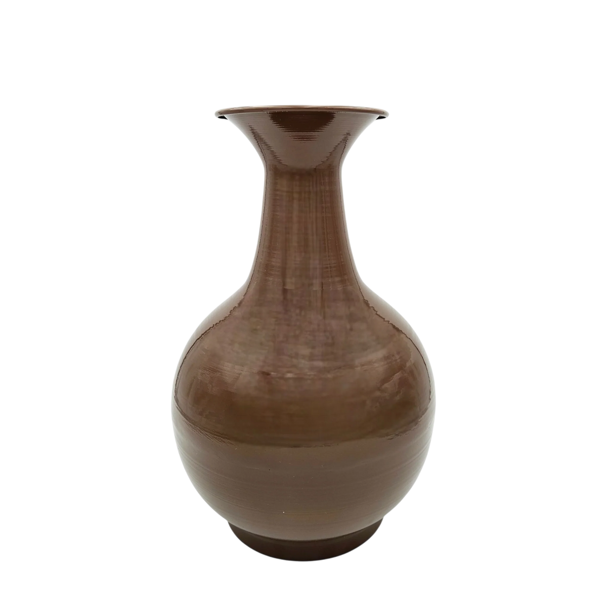 Vase Blumenvase XXL Dekovase Metallvase Beige Braun 38x25 Retro Blumengefäß 