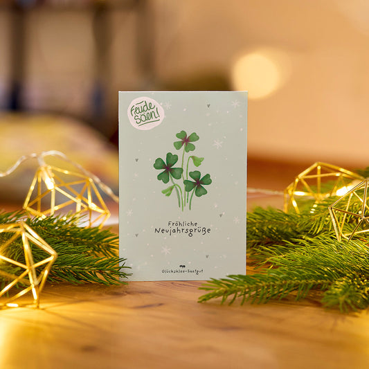 Glücksklee-Saatgut "Dein Neujahrsgruß" 