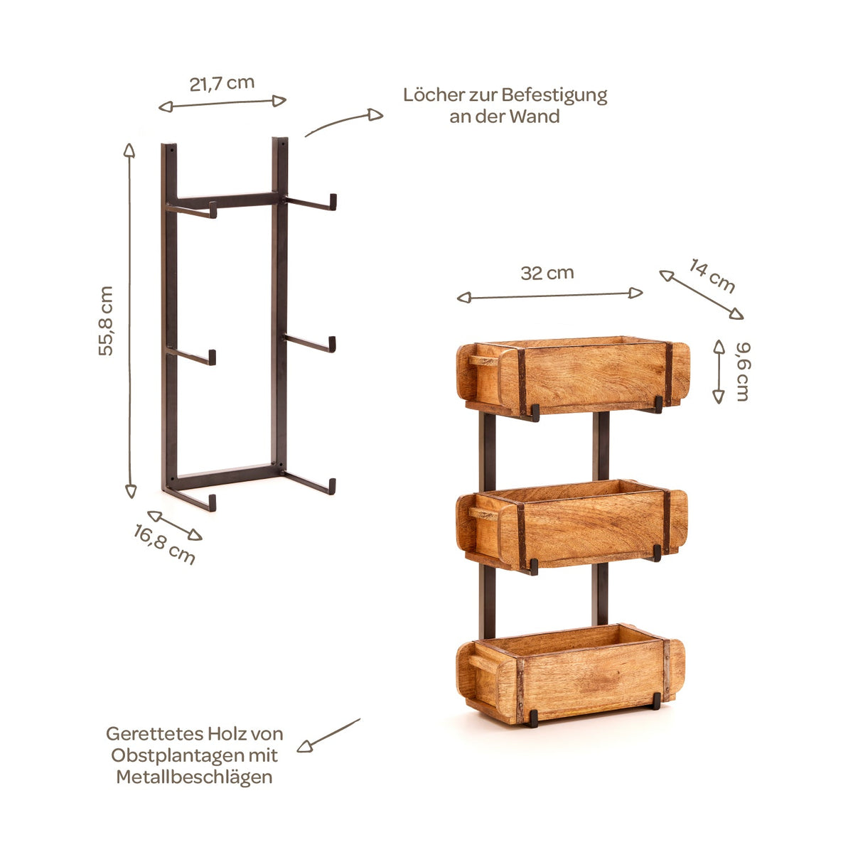 Set: 6 Ziegelformen mit 2 Ständern 