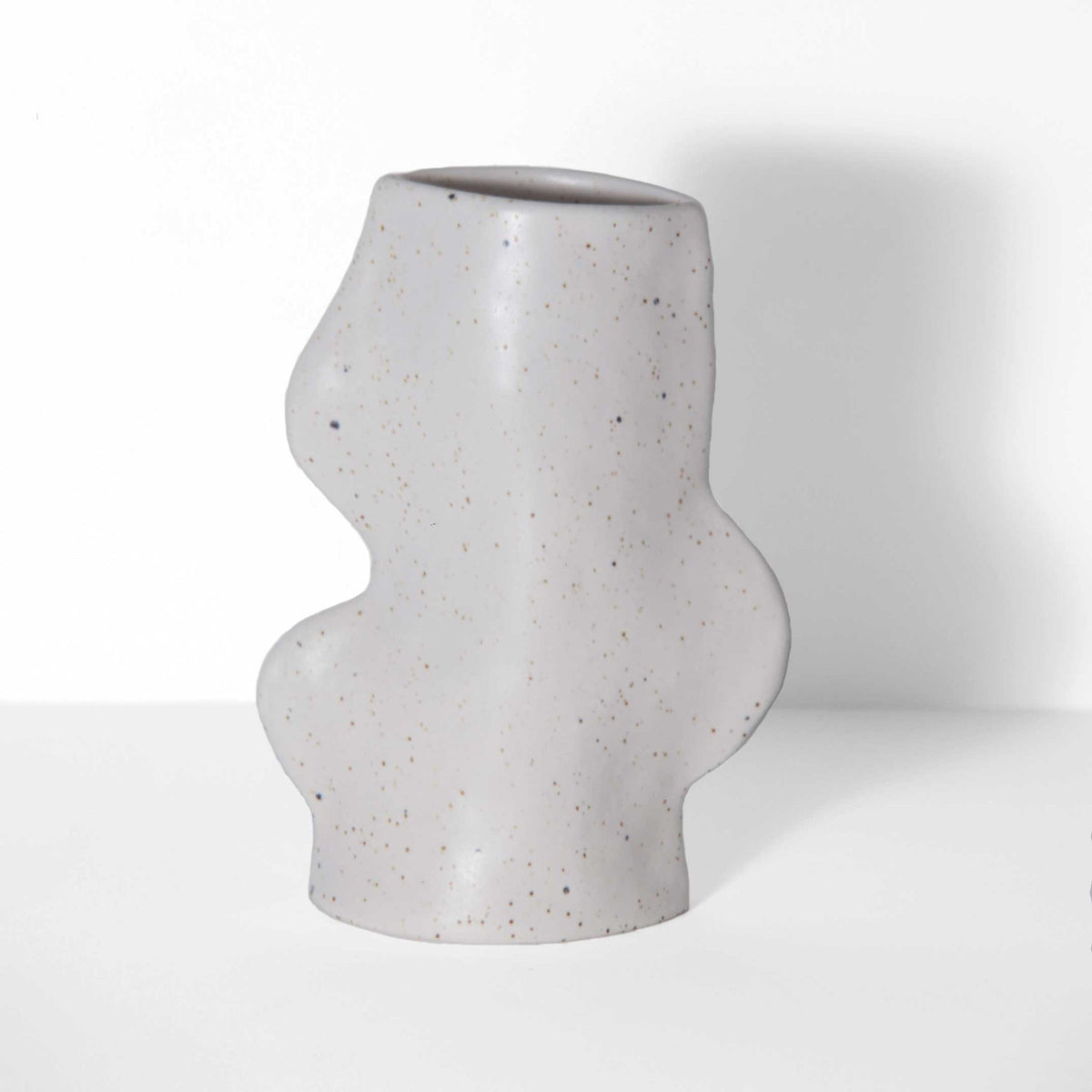 Fluxo Ceramic Vase Medium - White 