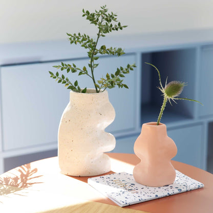 Fluxo Ceramic Vase Small - Pink 
