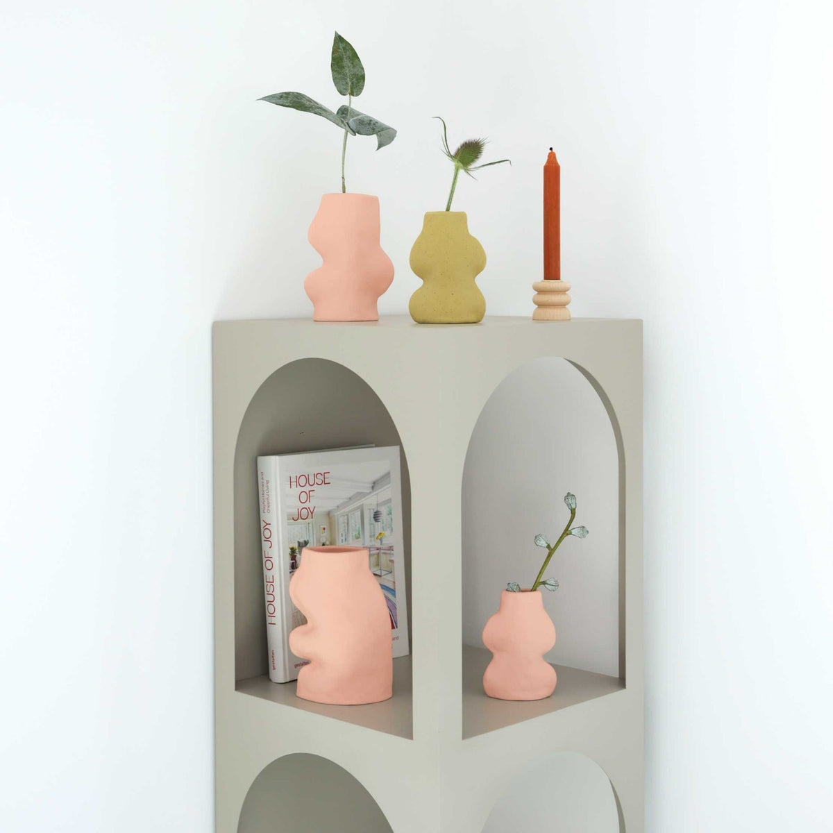 Fluxo Ceramic Vase Small - Pink 