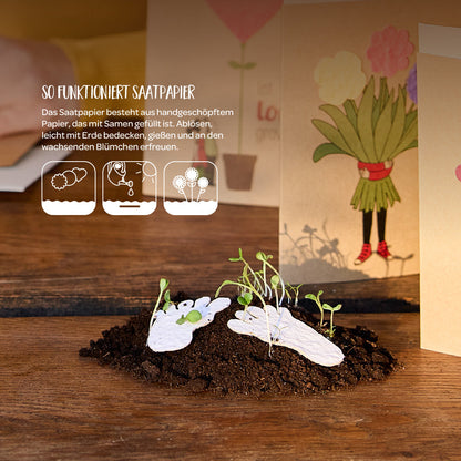 Osterkarte "Blumige Grüße" 