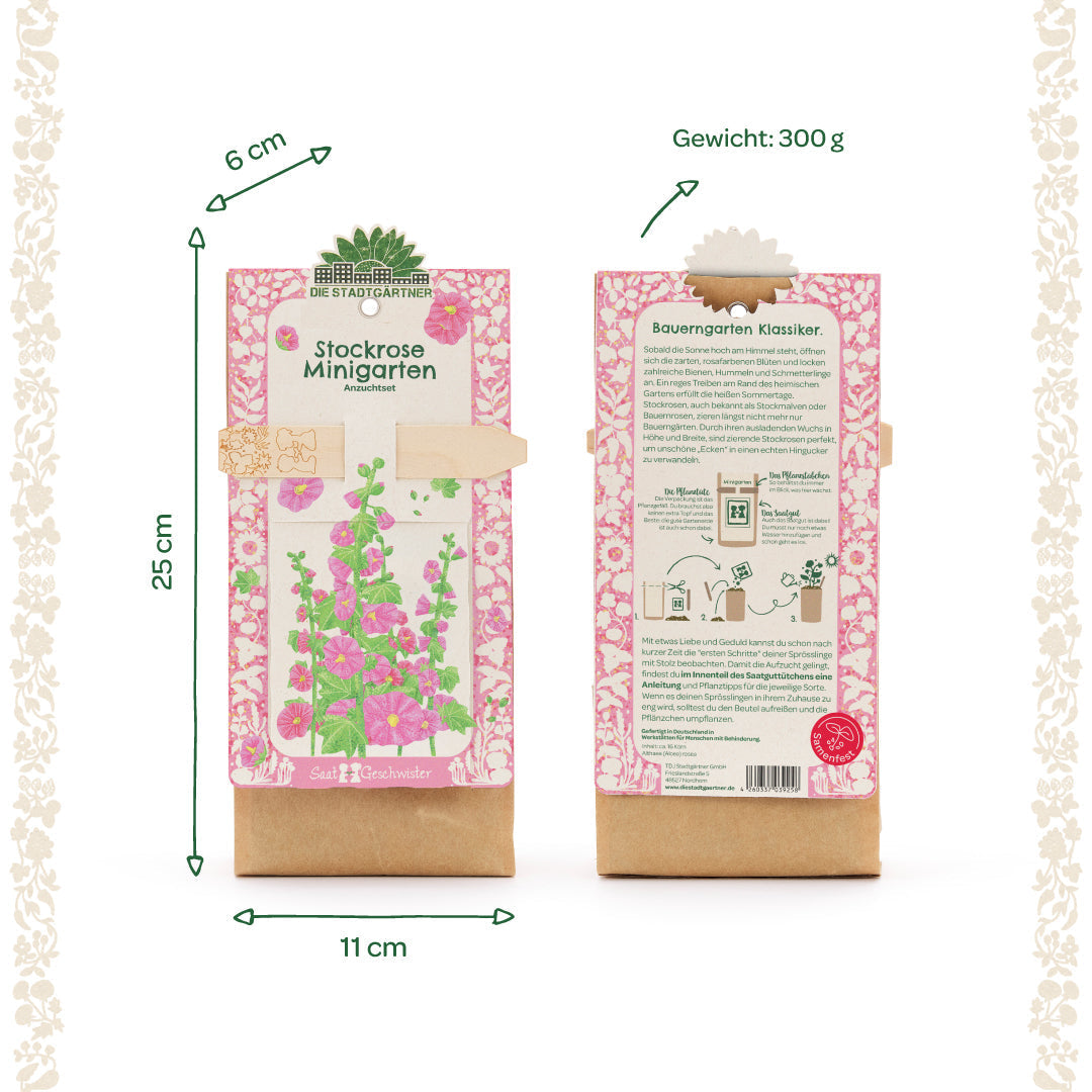 Anzuchtset – Minigarten Stockrose 