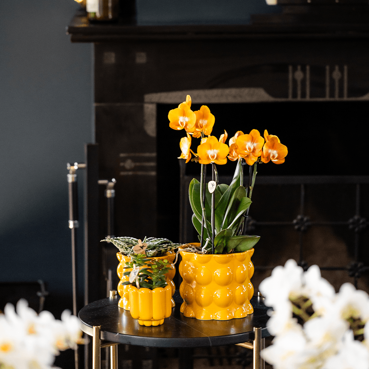 Kolibri Home | Cotton Shine Übertopf - Yellow - Ø12cm 