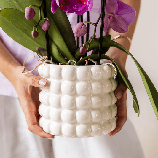 Kolibri Home | Poppy Ziertopf - White - Ø9cm 