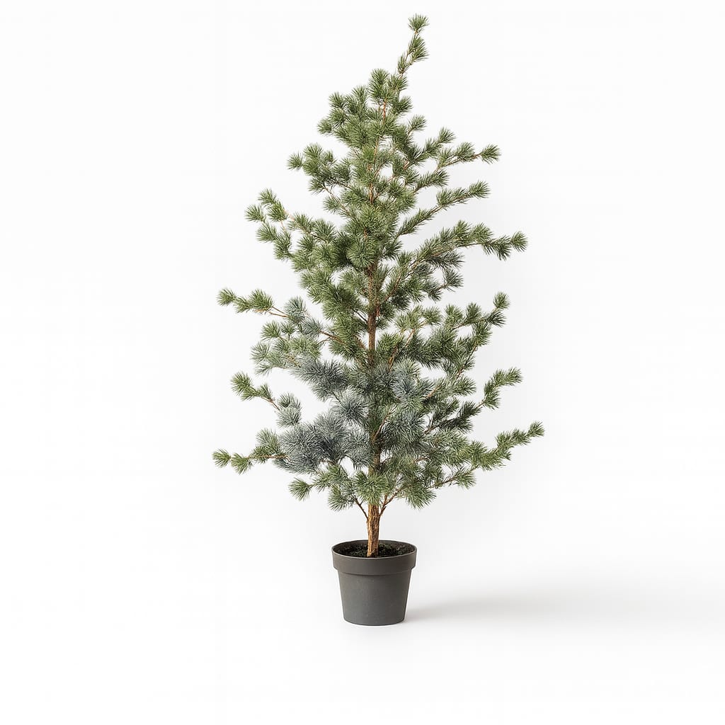 Zeder-Kiefer 150cm – Künstliche Pflanze – Realistische Zedern- & Kiefernoptik – Immergrün & pflegeleicht – Dekobaum für Wohnzimmer Flur Büro 
