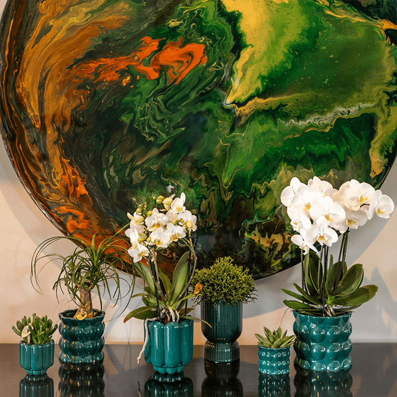 Kolibri Home | Cotton Shine Übertopf - Green - Ø12cm 