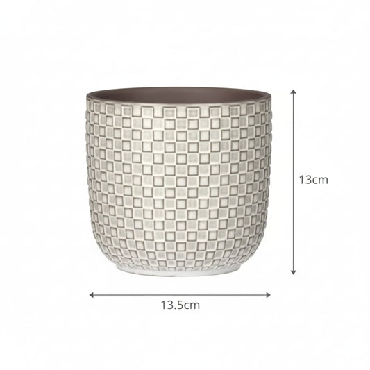 Pot relief wit D13,5 