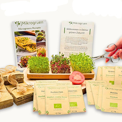Microgreens Anzuchtset - Echtholz Traum 