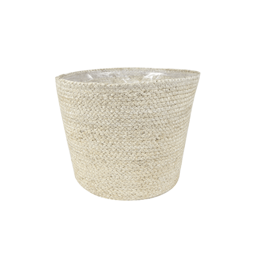 Korb Selin - Pflanzkorb & Aufbewahrungskorb - Ø22cm - Höhe 19cm - Dekorativer Korb für Pflanzen, Wohnzimmer & Badezimmer 