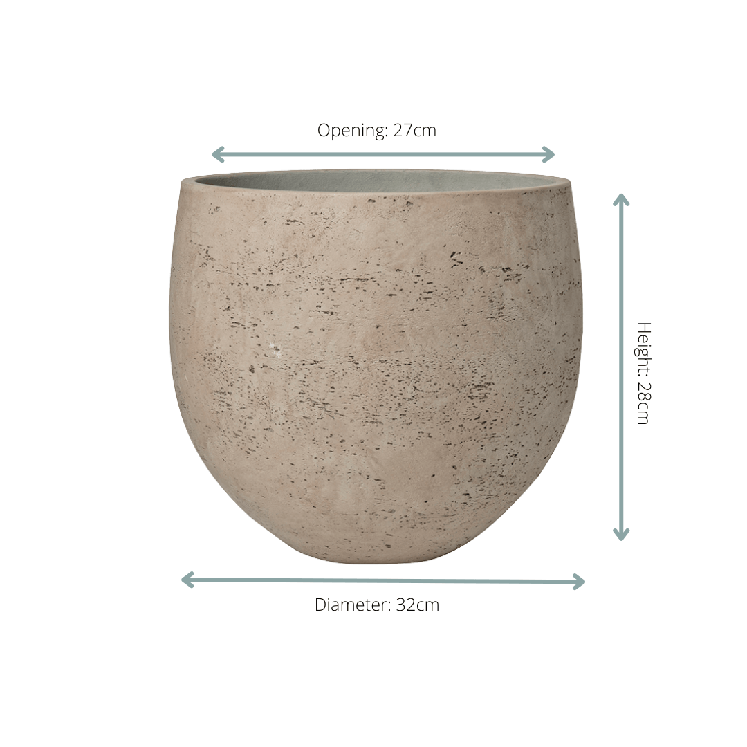 Pot Orb Grey Washed - D32 x H28 