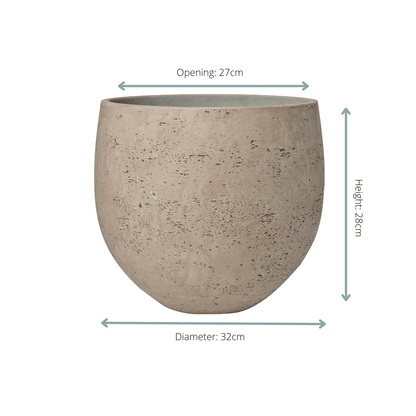 Pot Orb Grey Washed - D32 x H28 
