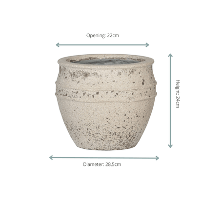 Pot Athena S Chalk White - D29 x H24 