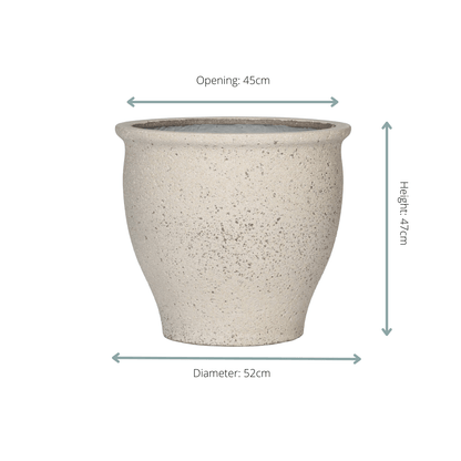 Pot Poseidon Chalk White - D52 x H47 