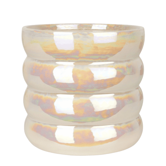 Dekotopf 'Glow' – Travertine – Ø 12 cm