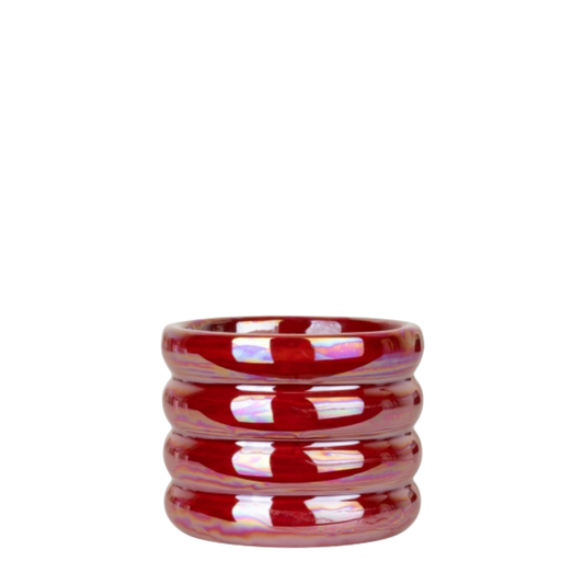 Dekotopf 'Glow' – Rot – Ø 6 cm