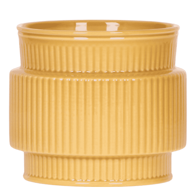 Übertopf 'Allure' – Senfgelb – Ø12cm