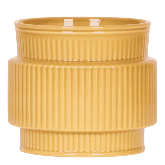 Übertopf 'Allure' – Senfgelb – Ø12cm