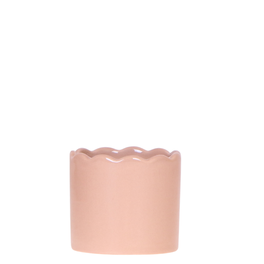 Kolibri Home Curve Übertopf – Altrosa – Ø6cm