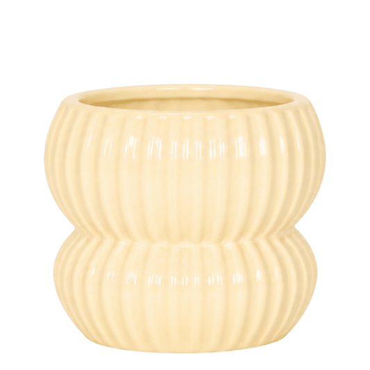 Kolibri Home Horizon Übertopf – Buttergelb – Ø9cm