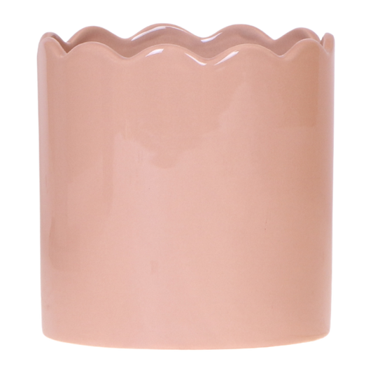 Kolibri Home Curve Übertopf – Altrosa – Ø12cm