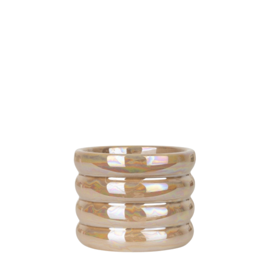 Dekotopf 'Glow' – Beige – Ø 6 cm