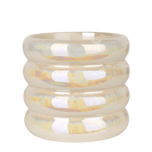 Dekotopf 'Glow' – Travertine – Ø 9 cm
