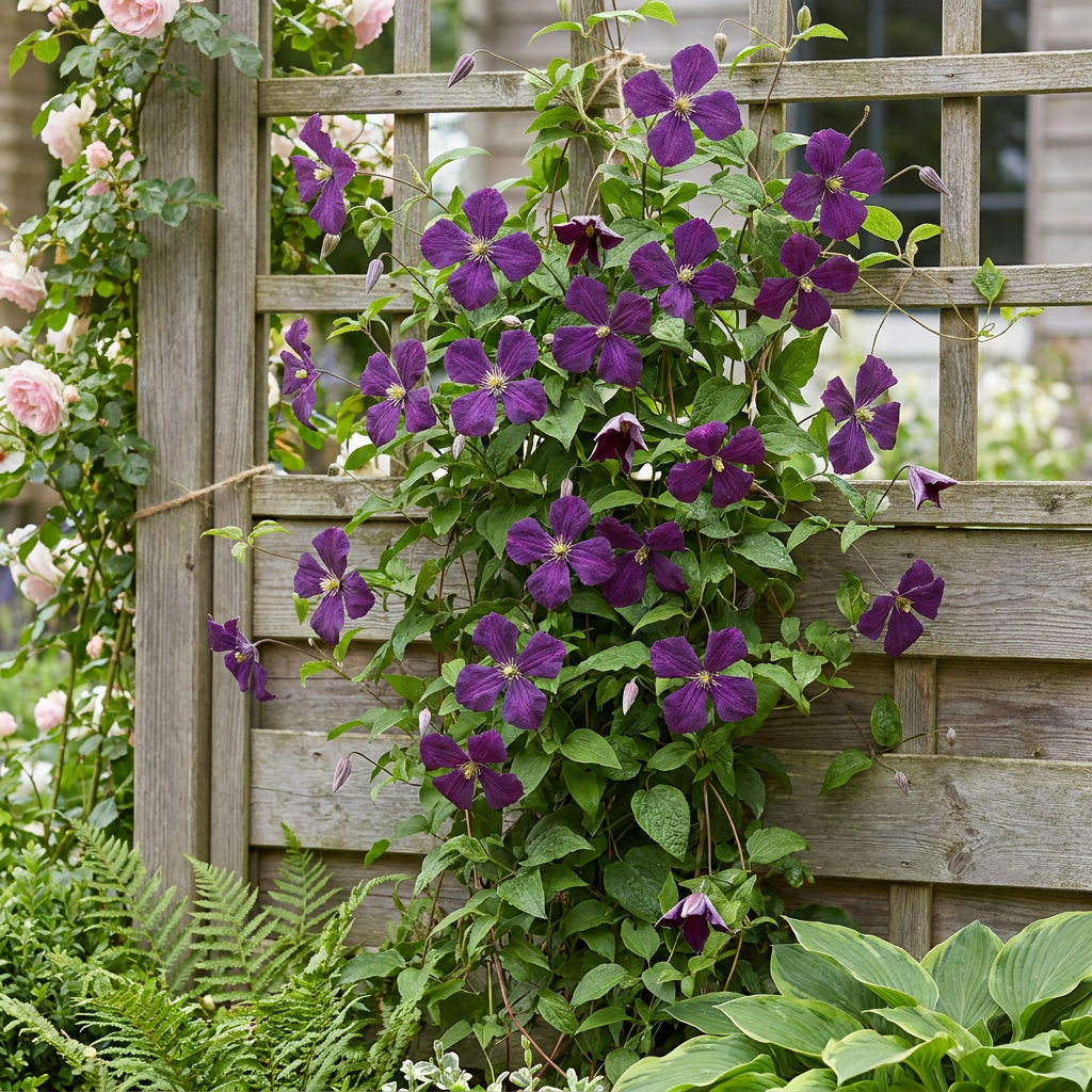 Waldrebe 'Polish Spirit' – Clematis Viticella – Lila – Topf Ø9cm – Ansicht 5