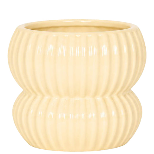 Kolibri Home Horizon Übertopf – Buttergelb – Ø12cm