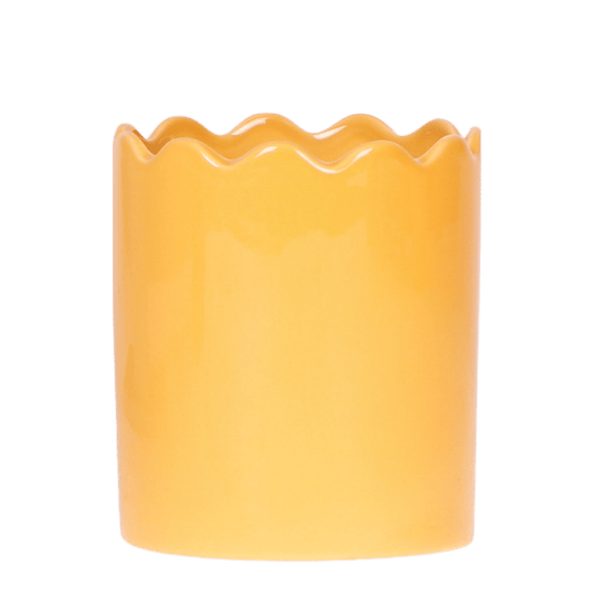 Kolibri Home Curve Übertopf – Senfgelb – Ø9cm
